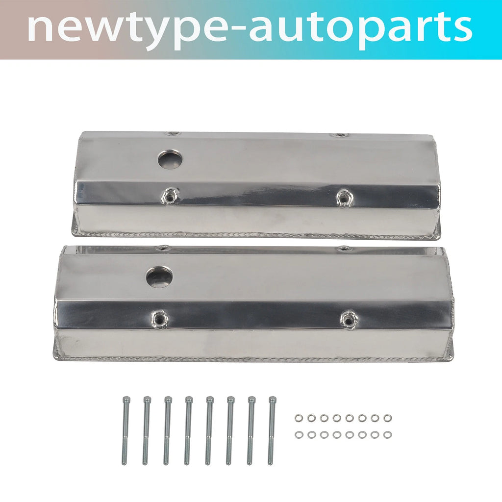 Fabricated Tall Valve Covers 1/4" Billet Rail for Chevy SBC 350 383 400 (1958–1986)