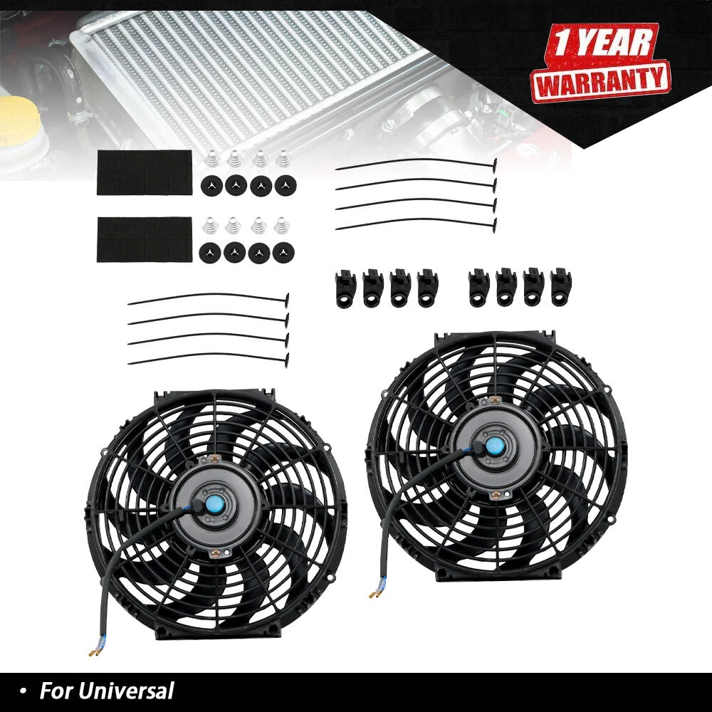 2X 12" Electric Radiator Cooling Fans for Universal Fit