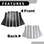 6pcs Window Trim Cover for Honda CR-V (2017–2022) Black Carbon Fiber