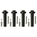 Set of 4 NGK G-Power Platinum Spark Plugs & Coil Boots for Cavalier Classic Malibu (1995–2005)