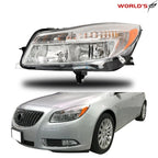Headlight for Buick Regal (2011–2013) Halogen Chrome Housing Left Side