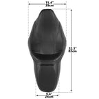 Black Driver Passenger Seat for Harley Touring CVO Road Electra Glide (2009–2023)