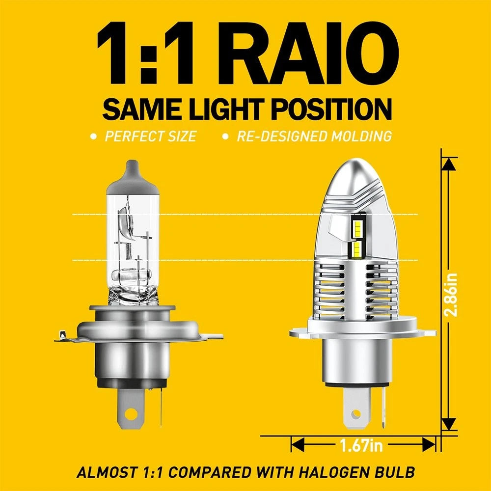 2X AUXITO HB2 H4 9003 LED Headlight Bulbs for