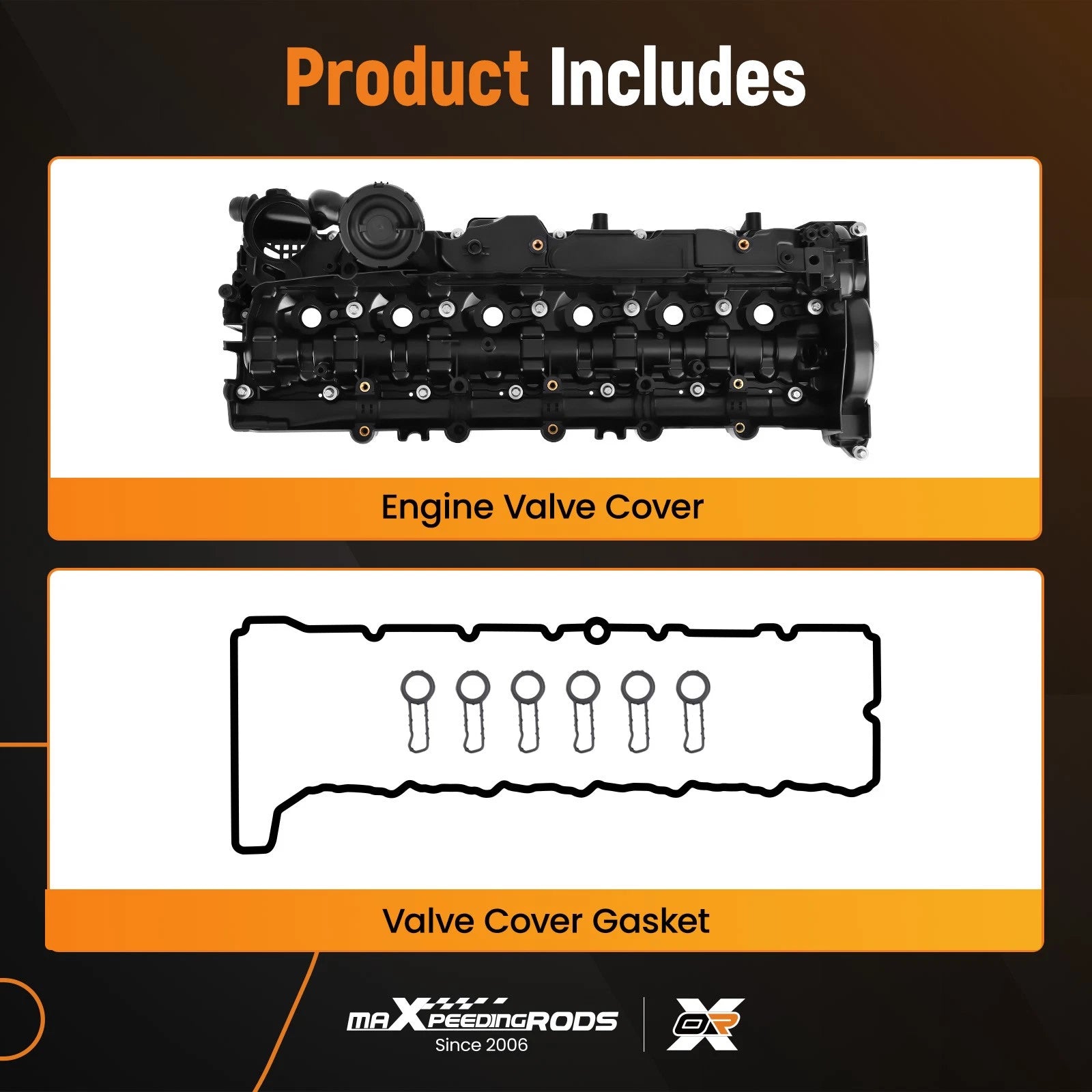 Valve Cover with Gasket for BMW Series 4 5 F33 F32 F10 F07 (2014–2020) 11127812894