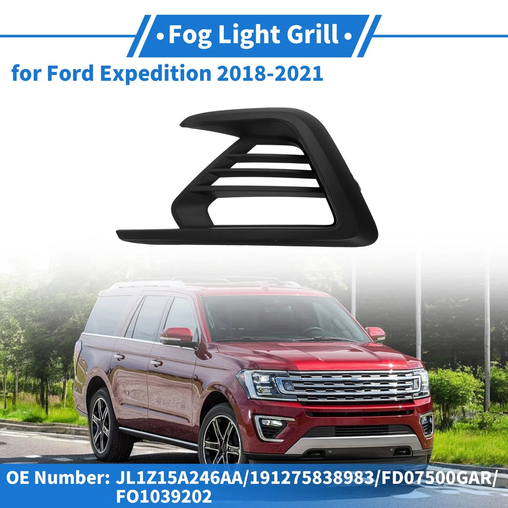 Fog Light Grill No.JL1Z15A246AA for Ford Expedition (2018–2021) Black ABS