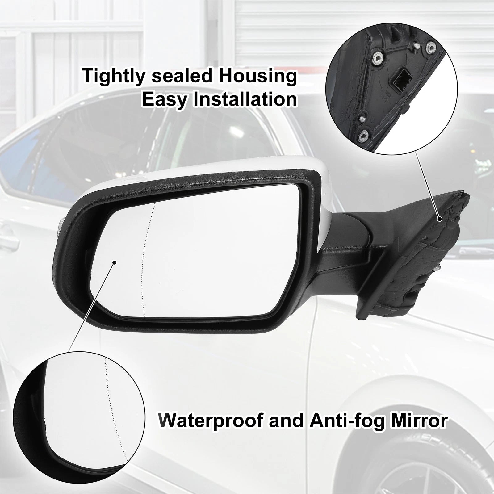 7 Pin Left Side Exterior Door Mirror Assembly for Chevrolet Malibu (2008–2012)