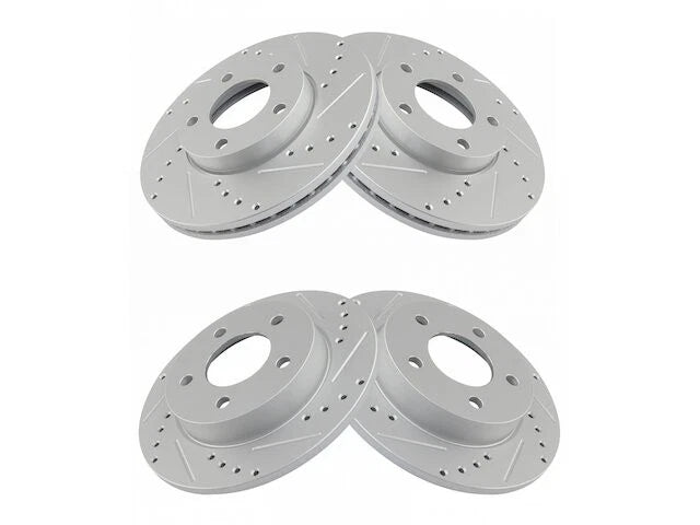Set of 2 Front and Rear Brake Rotors for Mazda 3 (2004–2013) MQ852YS