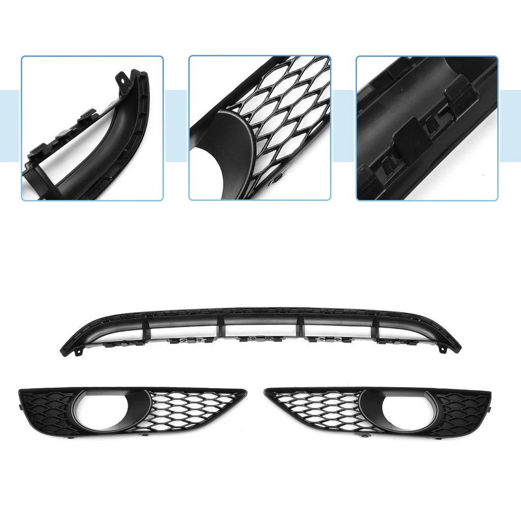 Set of 1 Front Lower Bumper Grille for Audi Q7 (2007–2015) Black