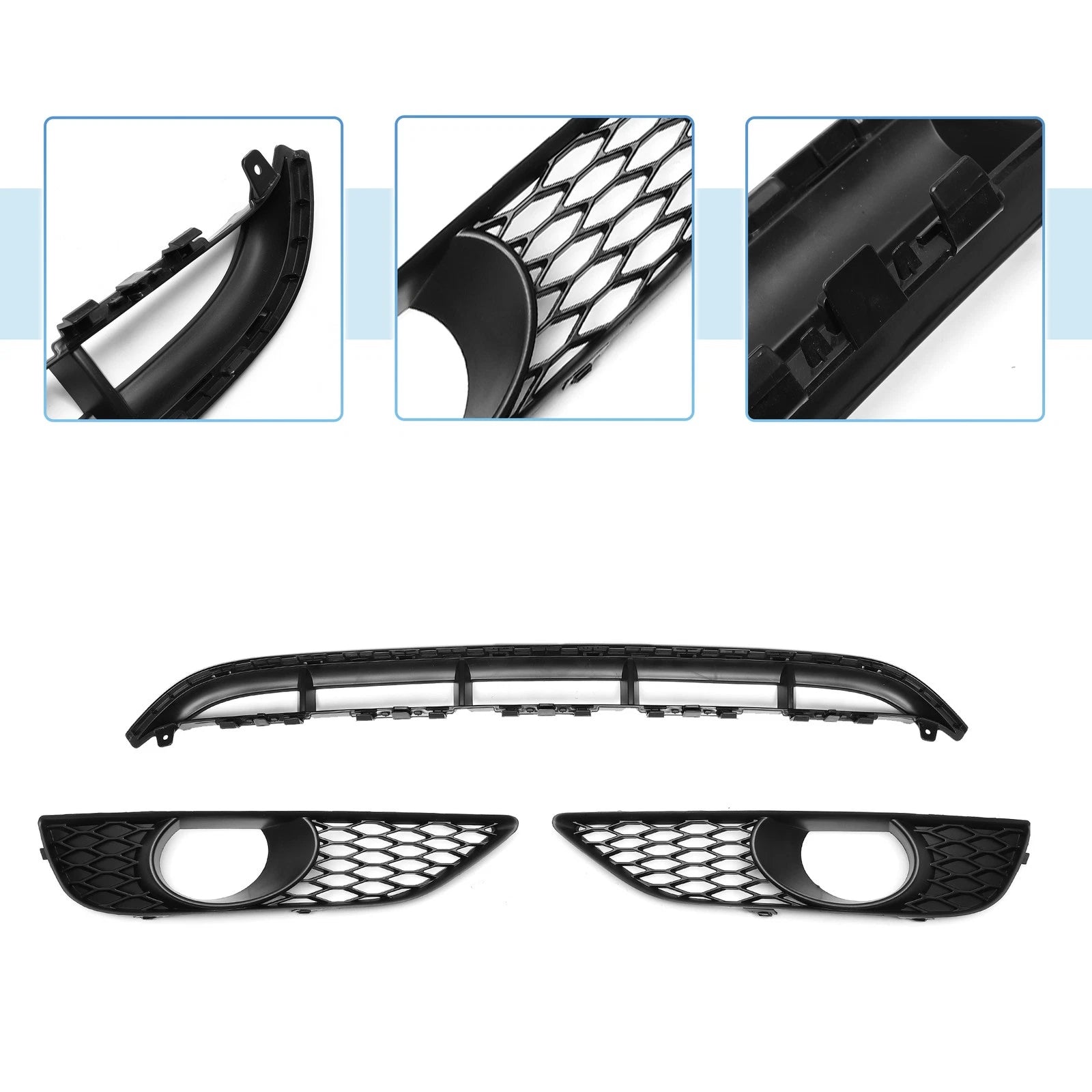 Set of 1 Front Lower Bumper Grille for Audi Q7 (2007–2015) Black