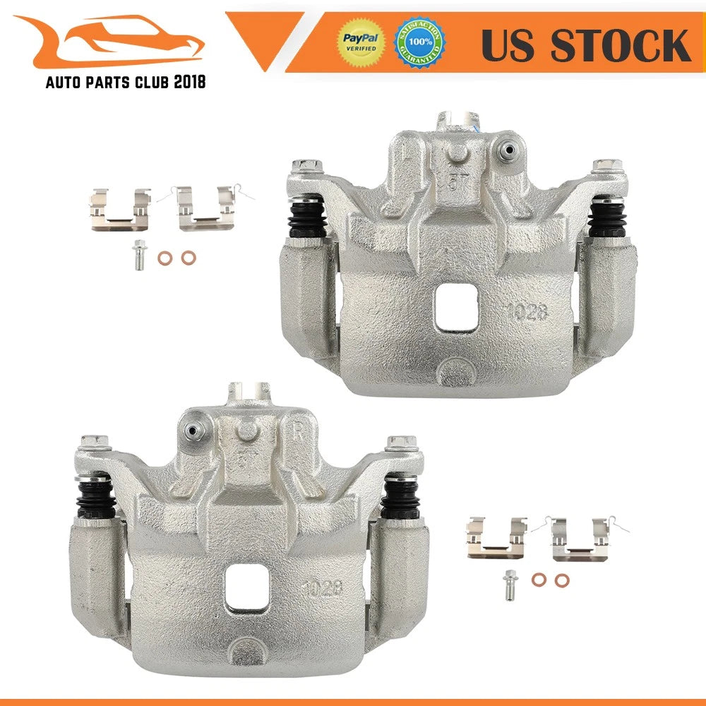 Front Pair Brake Calipers w/ Bracket for Nissan Sentra (2007–2019)