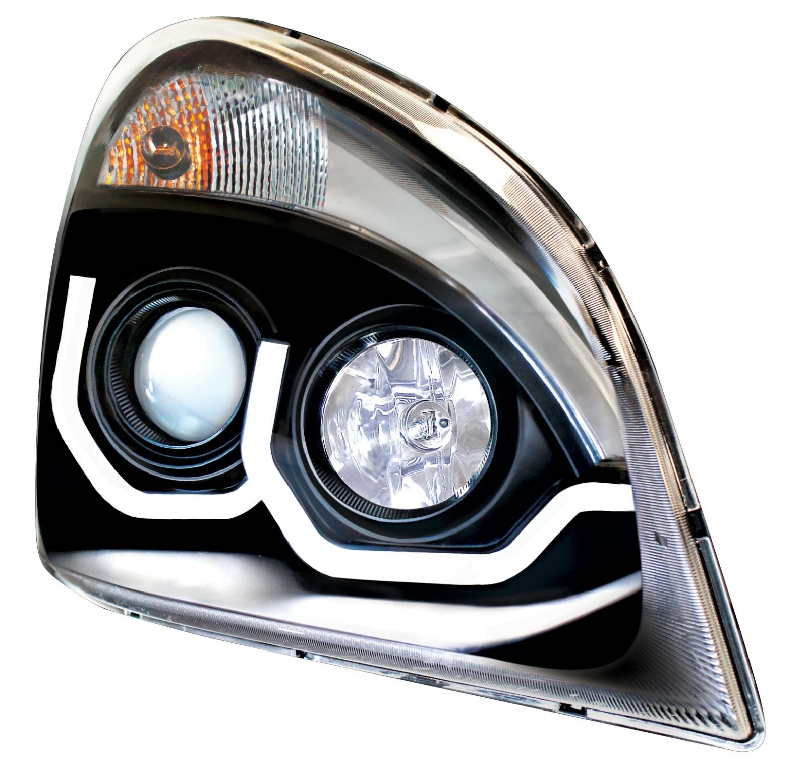 Blackout Headlights with LED Position Lights for Freightliner Cascadia (2018–2024)
