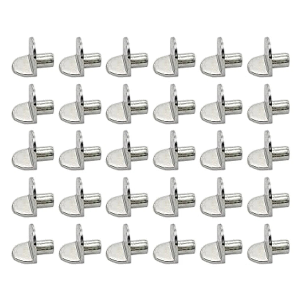 Set of 4 Plastic Alloy Shelf Supports for Cabinets Bookcases 5mm