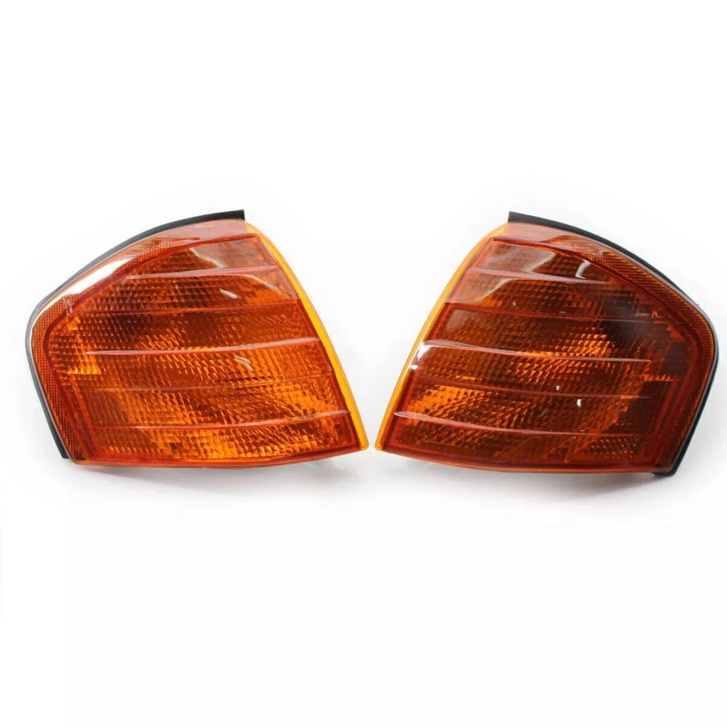 Pair Amber Front Corner Parking Signal Lights for Mercedes C-Class W202 (1994–2000)