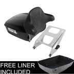 2X King Trunk Backrest Mount Rack for Harley Touring Road Glide (2014–2025)