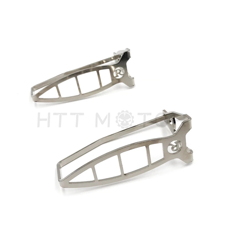 2X Silver Turn Signal Light Grill Protector Guard for BMW R nine T (2014–2015)
