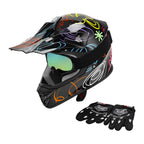 Youth Motocross Helmet Set for ATV/Dirt Bike (Full Face, Goggles, Gloves)