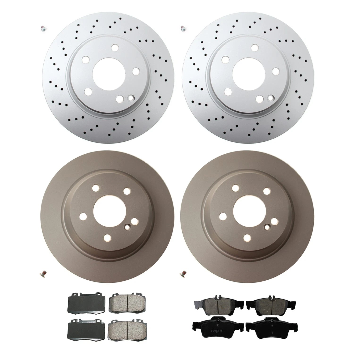 Hella Brake Pad Kit & Rotor for Mercedes W220 S430 S500 (2000–2006)