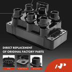 1x Ignition Coil & 6x Iridium Spark Plugs for Ford Taurus (1996-2000)
