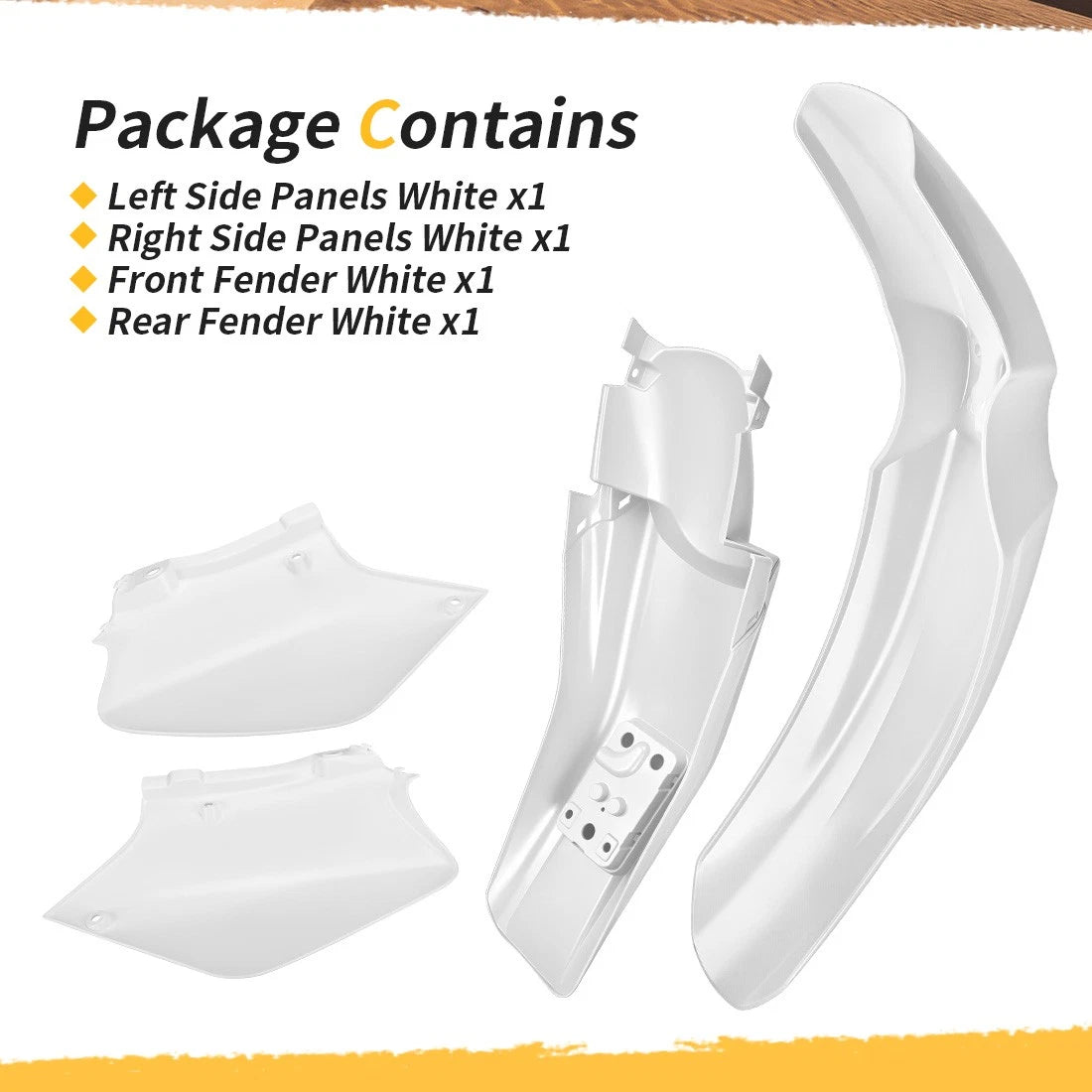Front and Rear Fender Set & Side Panel Covers for Honda XR250R XR400R (1996–2004)