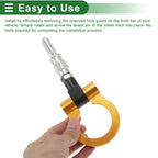 Tow Hook for Ford Focus (1998–2025) 15.6mm Aluminum Alloy Gold Tone