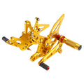 Adjustable Rearsets Foot Pegs for Kawasaki ZX6R (2024–2025) - Gold