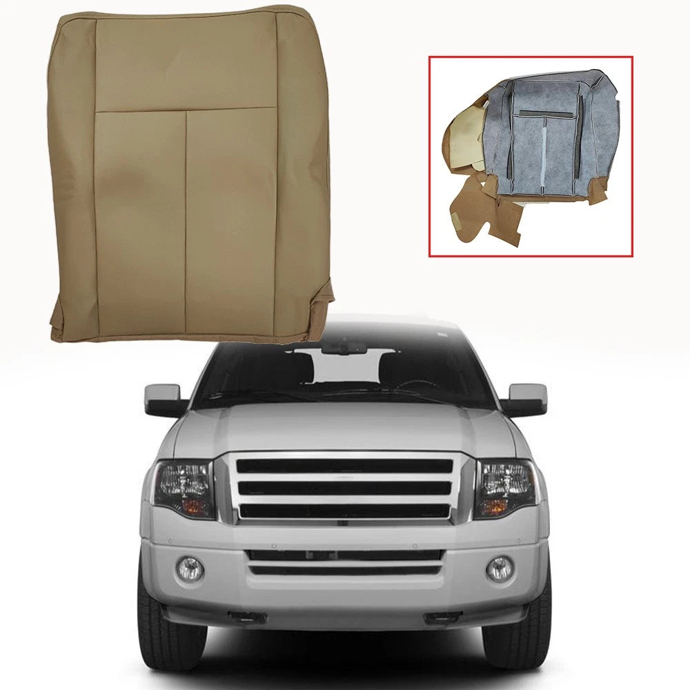 Front Driver Side Bottom Leather Seat Cover Tan for Ford Expedition (2007–2014)