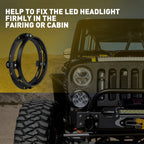 2X 7" Round LED Headlight Mounting Bracket Rings for Jeep Wrangler (2007-2018)