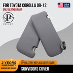 Sunvisors Cover Skin for Toyota Corolla (2009–2013) Gray PVC Leather