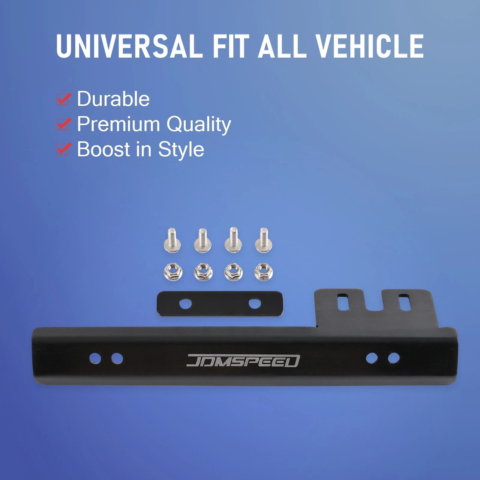 Front Bumper License Plate Mount Bracket Relocator for Universal Fit