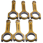 6X Titanized H-Beam 4340 Connecting Rods for Audi VW VR6 (1992–1999)