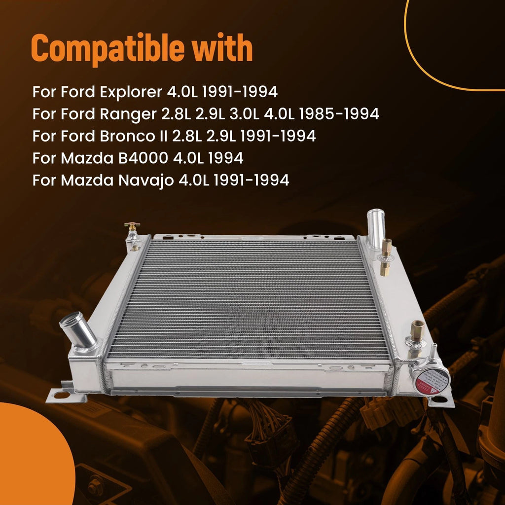 3 Row Aluminum Radiator for Ford Bronco II 2.8L 2.9L (1991–1994) MC1164