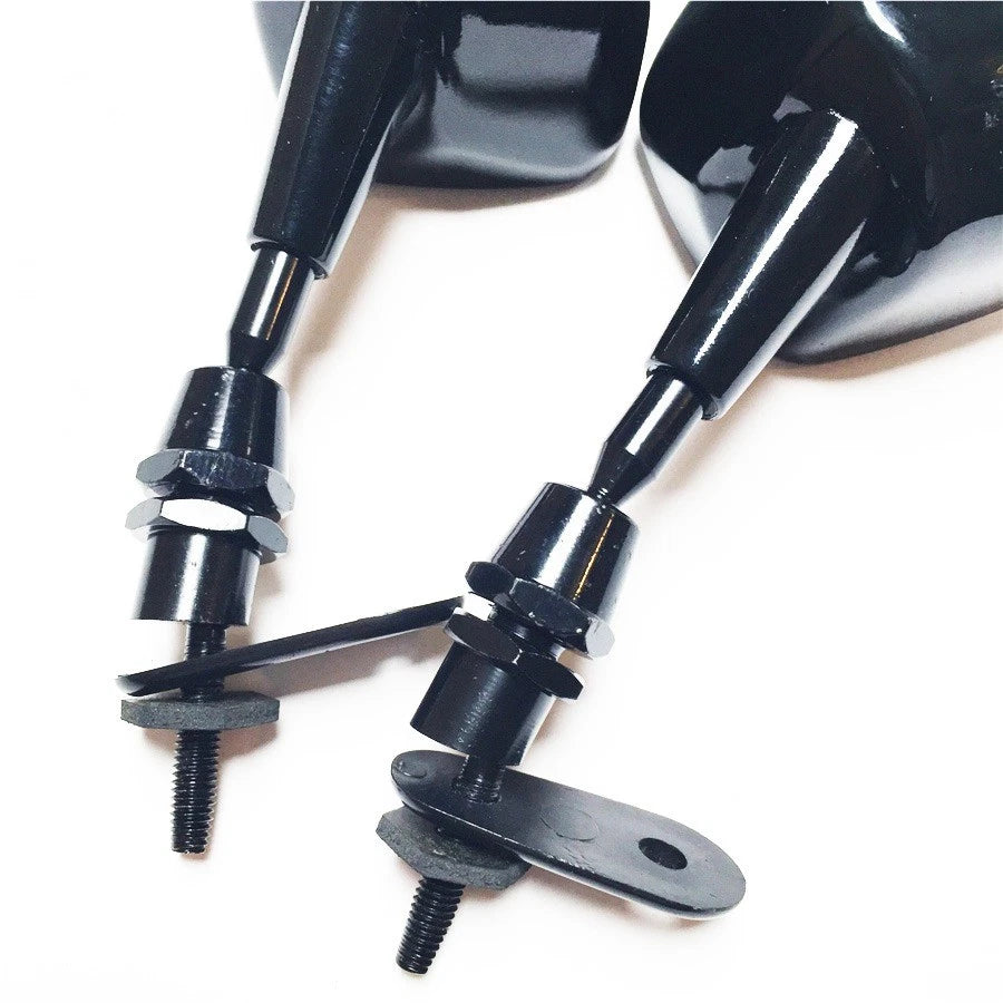 Black Racing Mirror for CBR, Ninja ZX, GSXR, Katana, Hayabusa, YZF R1
