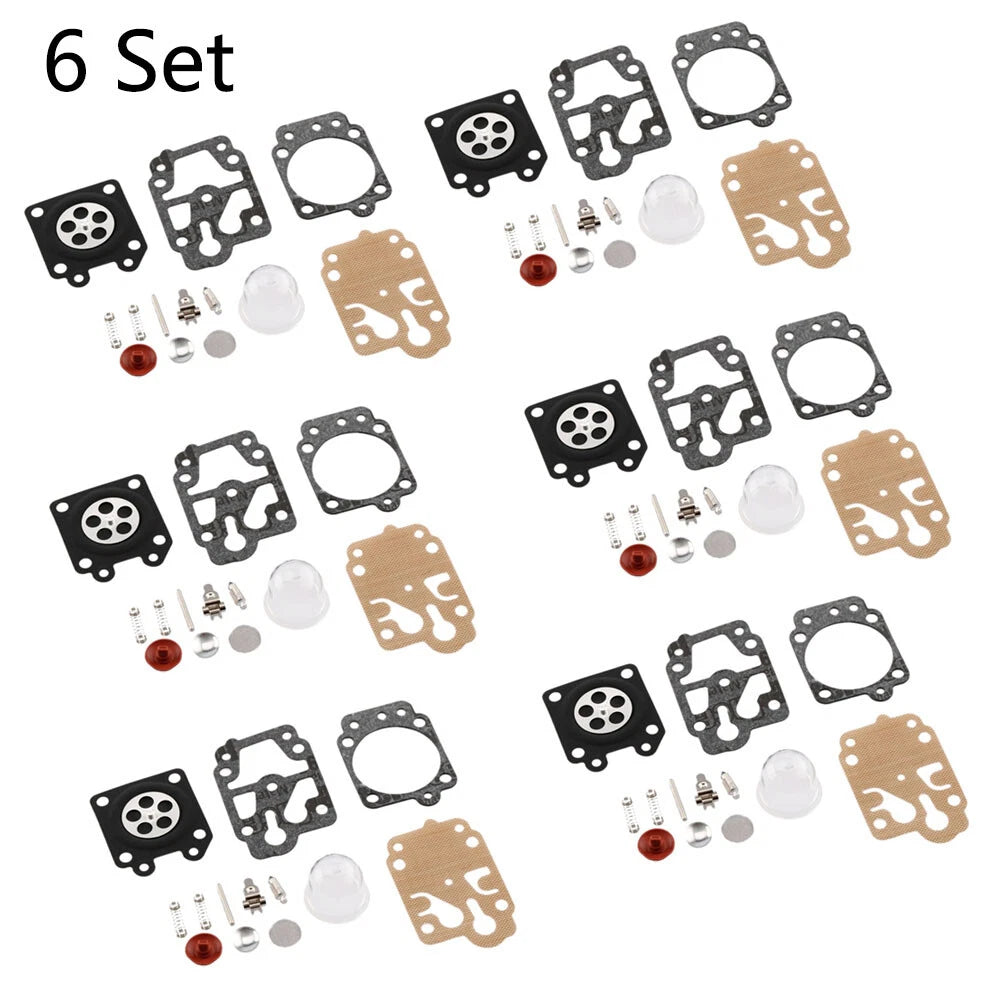 Set of 6 Carburetor Repair Kits for Honda CG260 CG330 Walbro 43CC 52CC