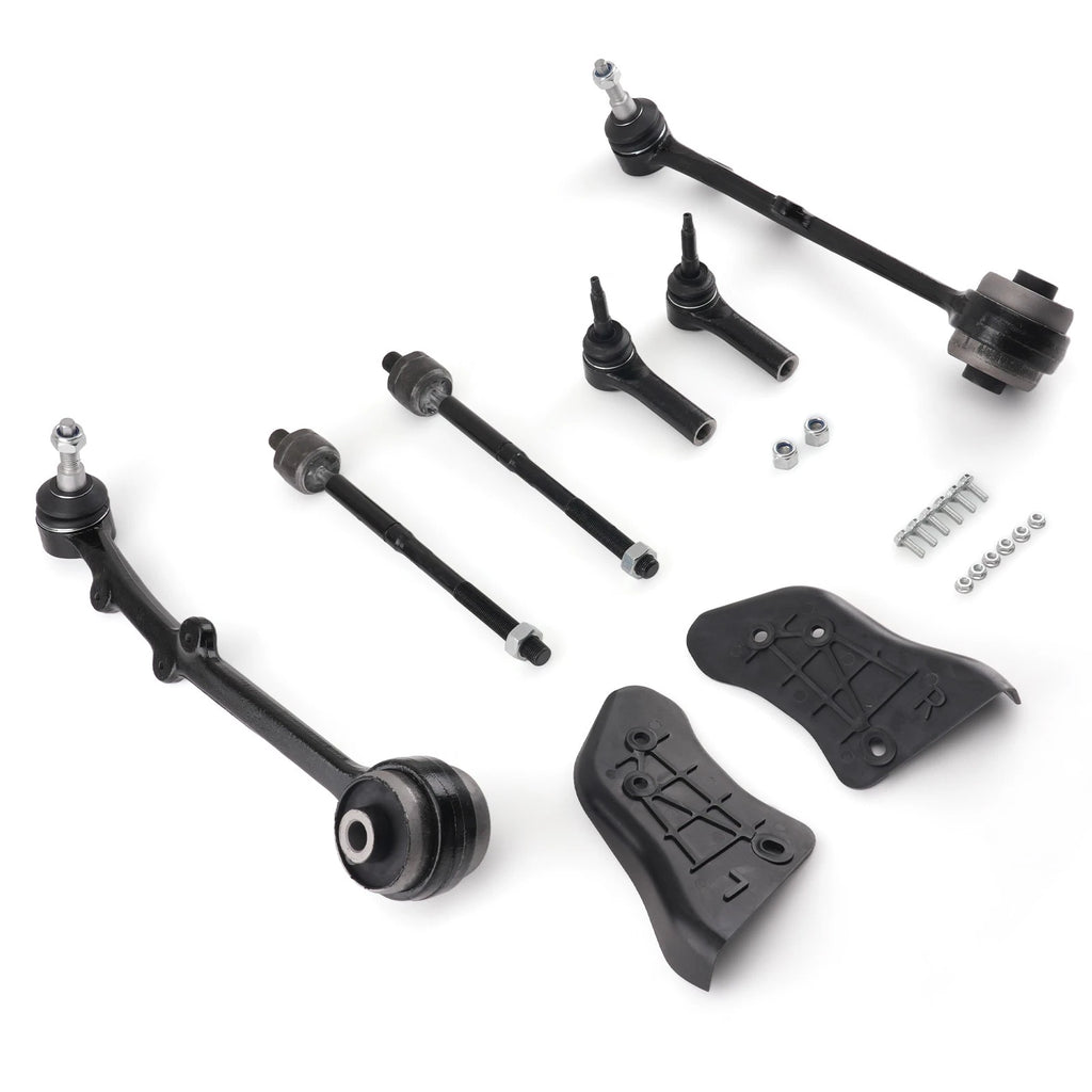 Set of 6 Front Lower Control Arms Tie Rod Ends for Ford Mustang (2015–2019)