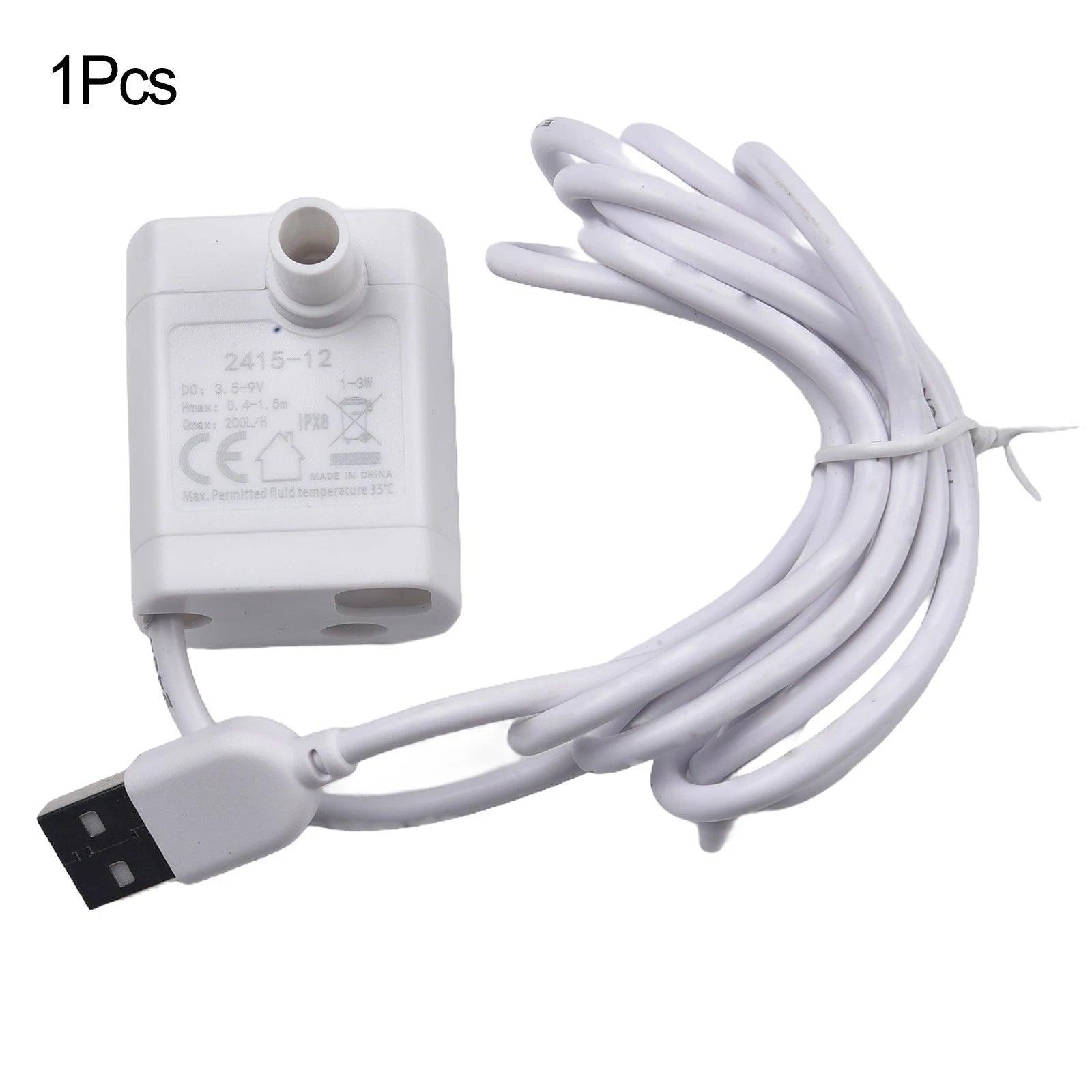 Noiseless USB Submersible Water Pump 200L/H for Fish Tanks