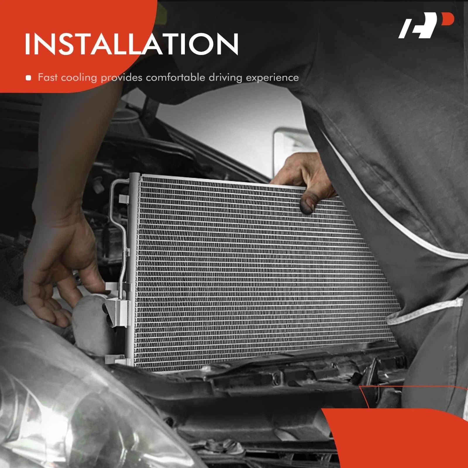 A/C Condenser with Receiver Drier & Bracket for Cadillac XLR (2004-2009)