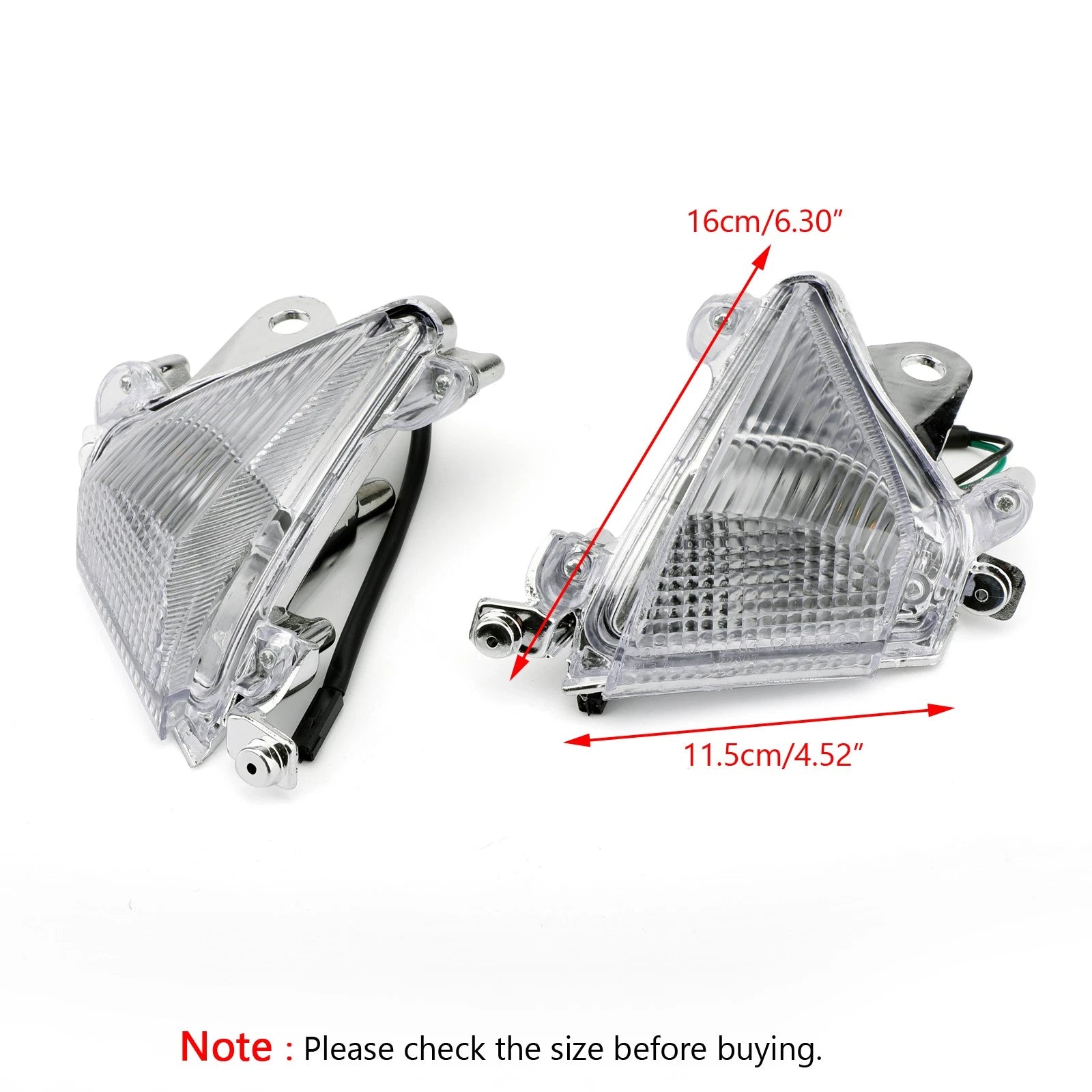Front Turn Signal Lens for Kawasaki ZX10R (2004–2005) Clear