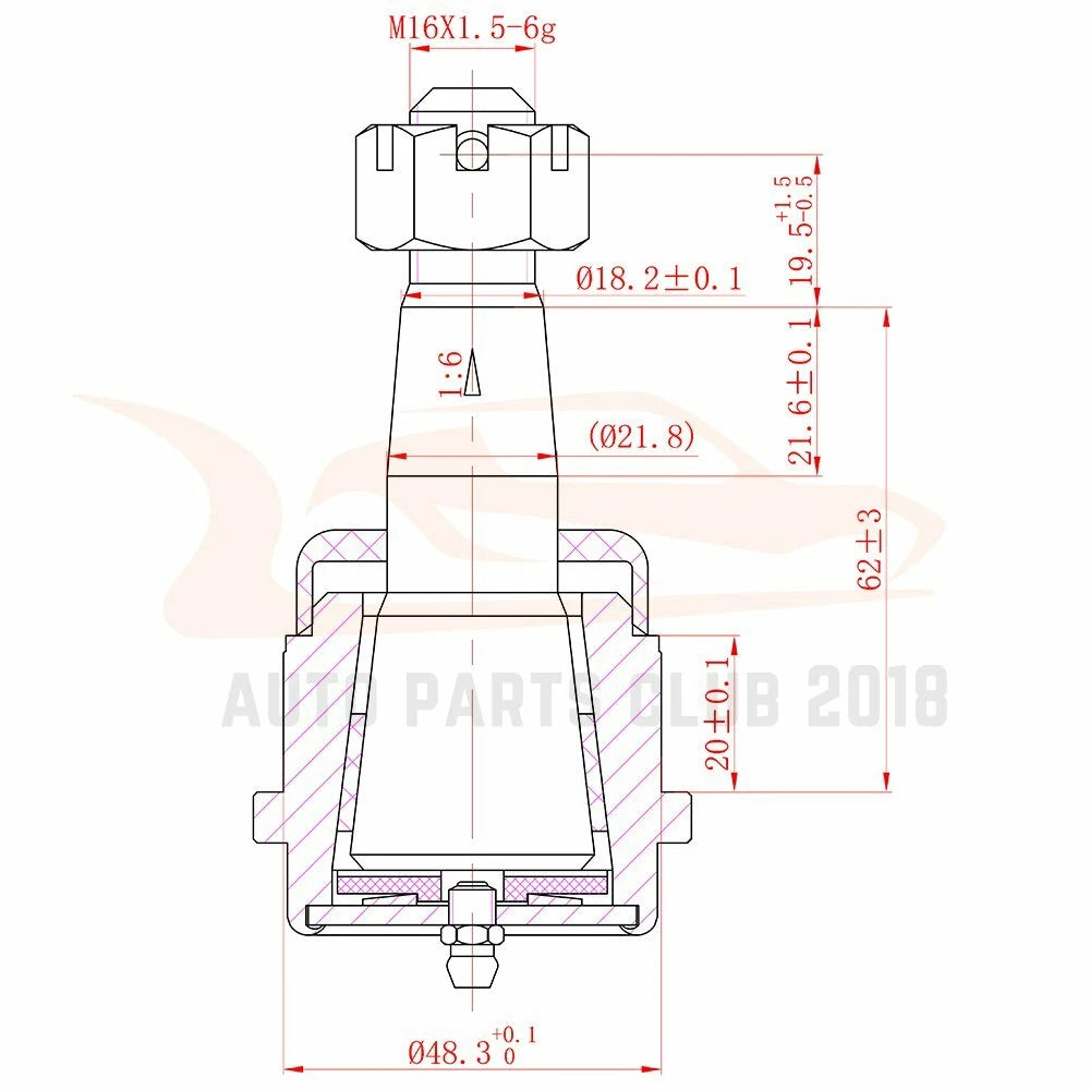 Set of 4 Upper and Lower Ball Joints for Dodge Ram 2500 3500 (2000–2002)