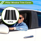 6 Pcs Pillar Window Trim for Chevy Suburban (2015–2020) Black