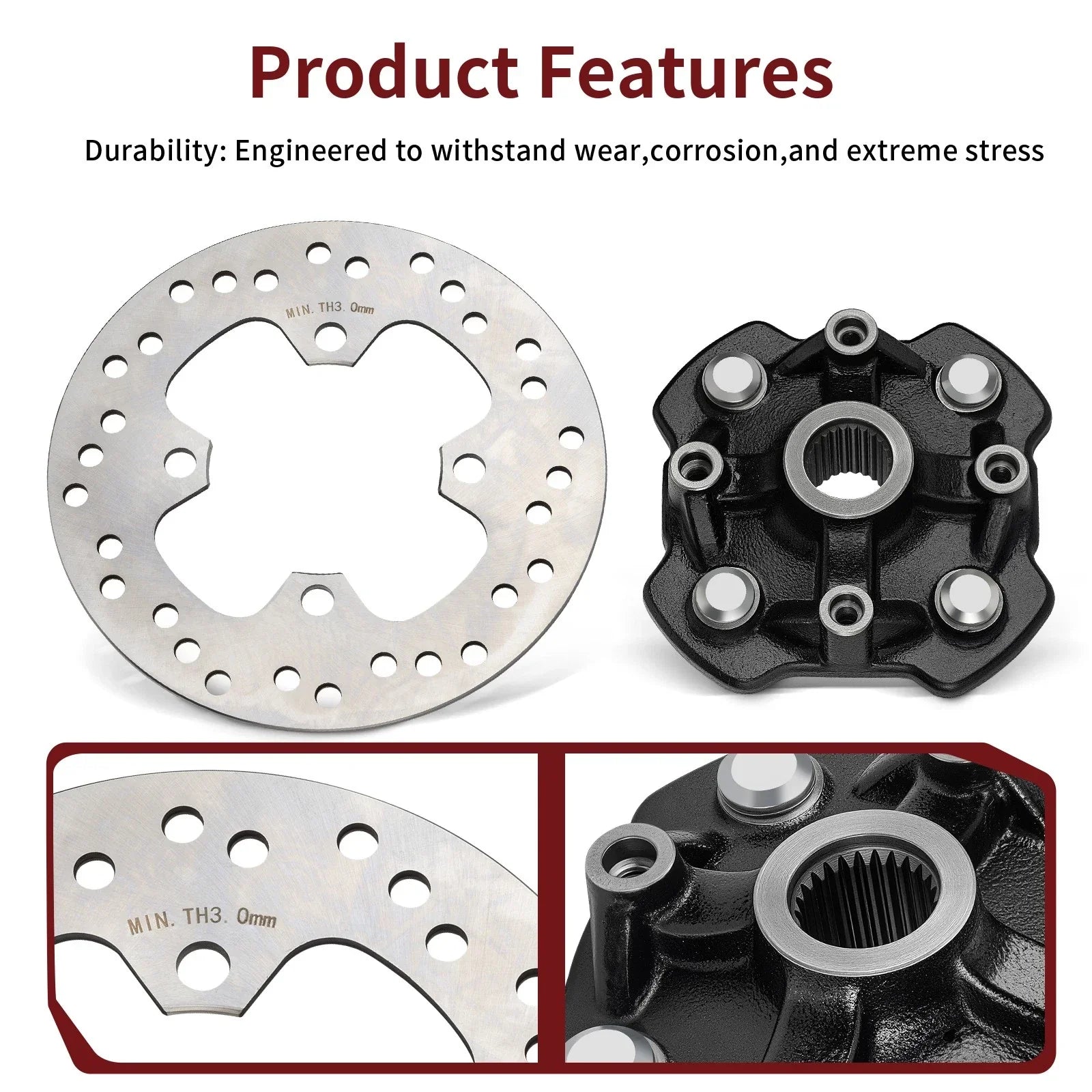 Front Left Or Right Wheel Hub for Honda Rancher 420 W/ Brake Disc (2010–2023)