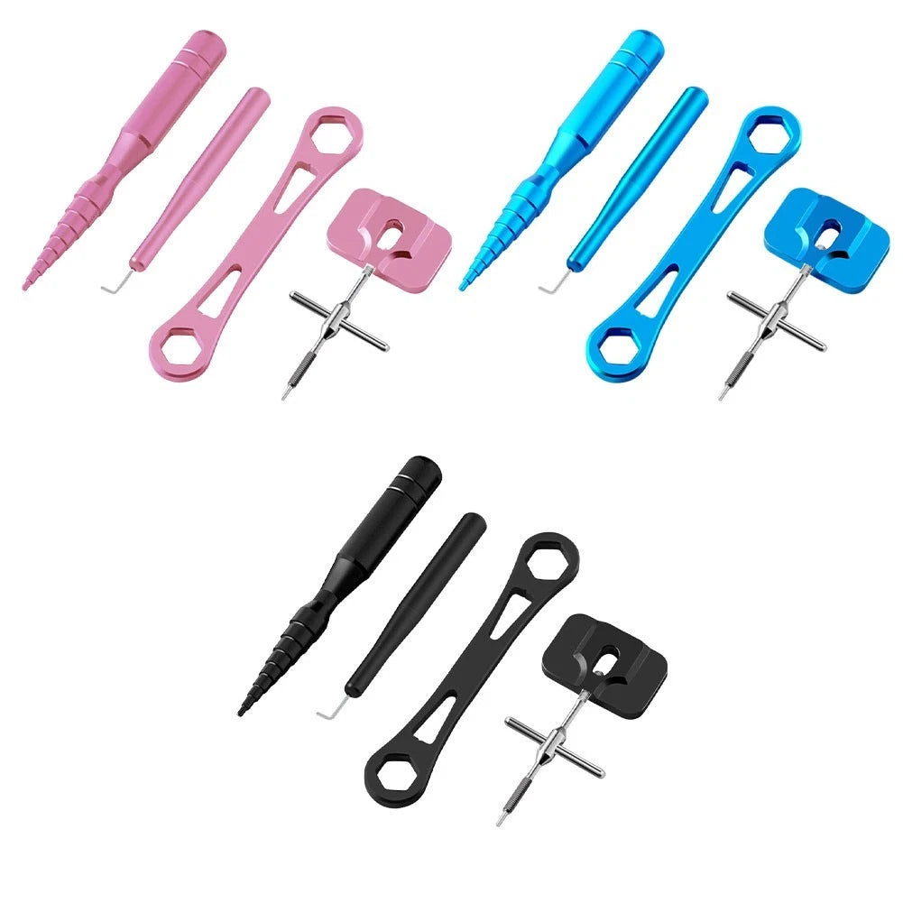 Set of 4 Fishing Reel Bearing Pin Remover Tools with Storage Box