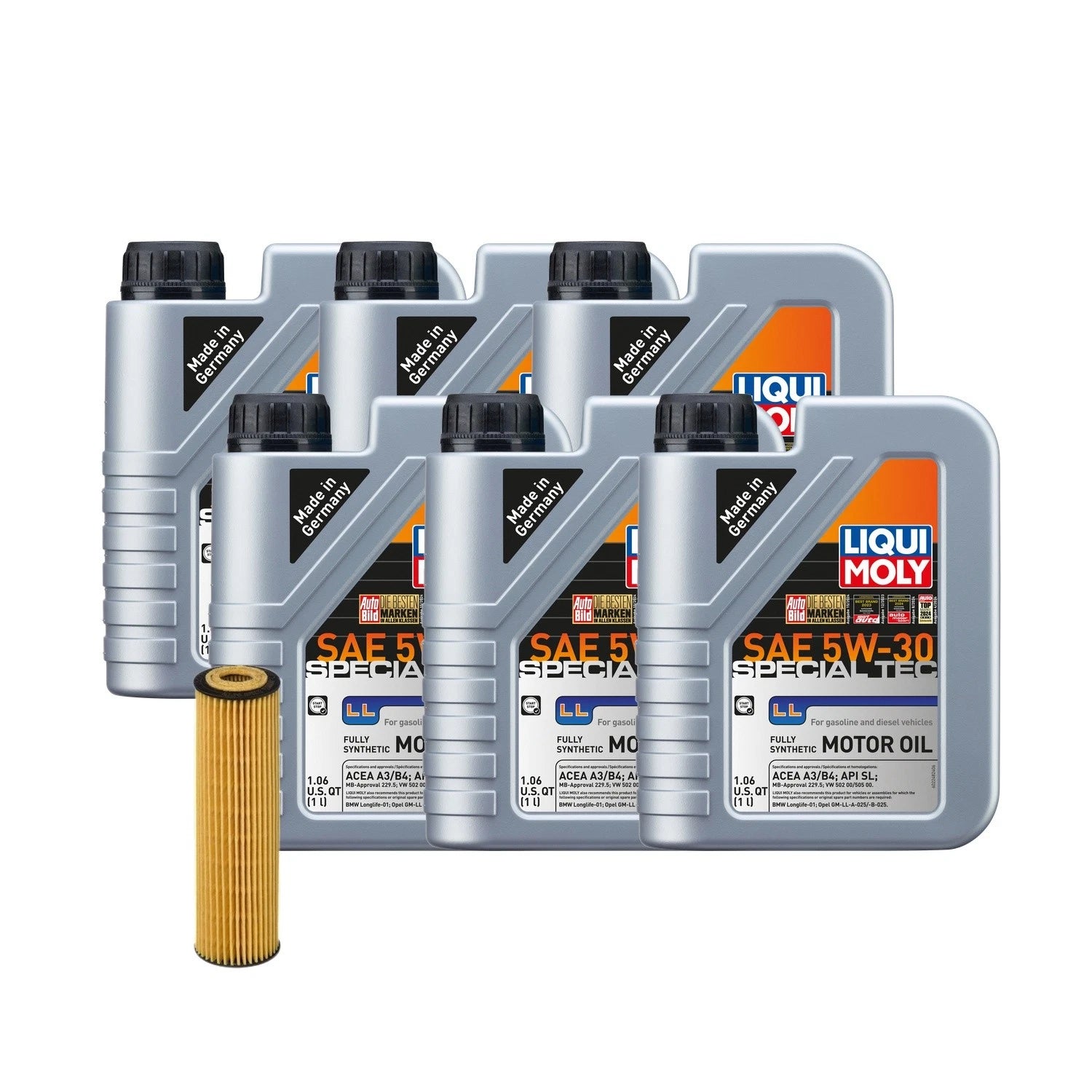 6L Liqui Moly Special Tec LL 5W-30 Oil Change Kit for Mercedes M271 (2003–2012)