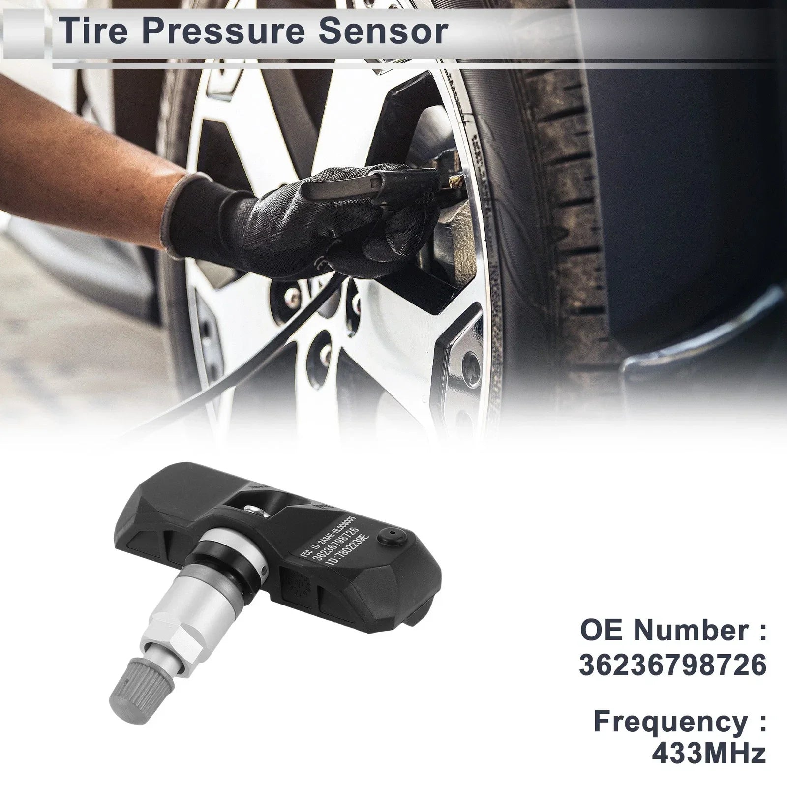 1 Pc Tire Pressure Sensor for BMW 128i 135i (2008-2010) 433MHz