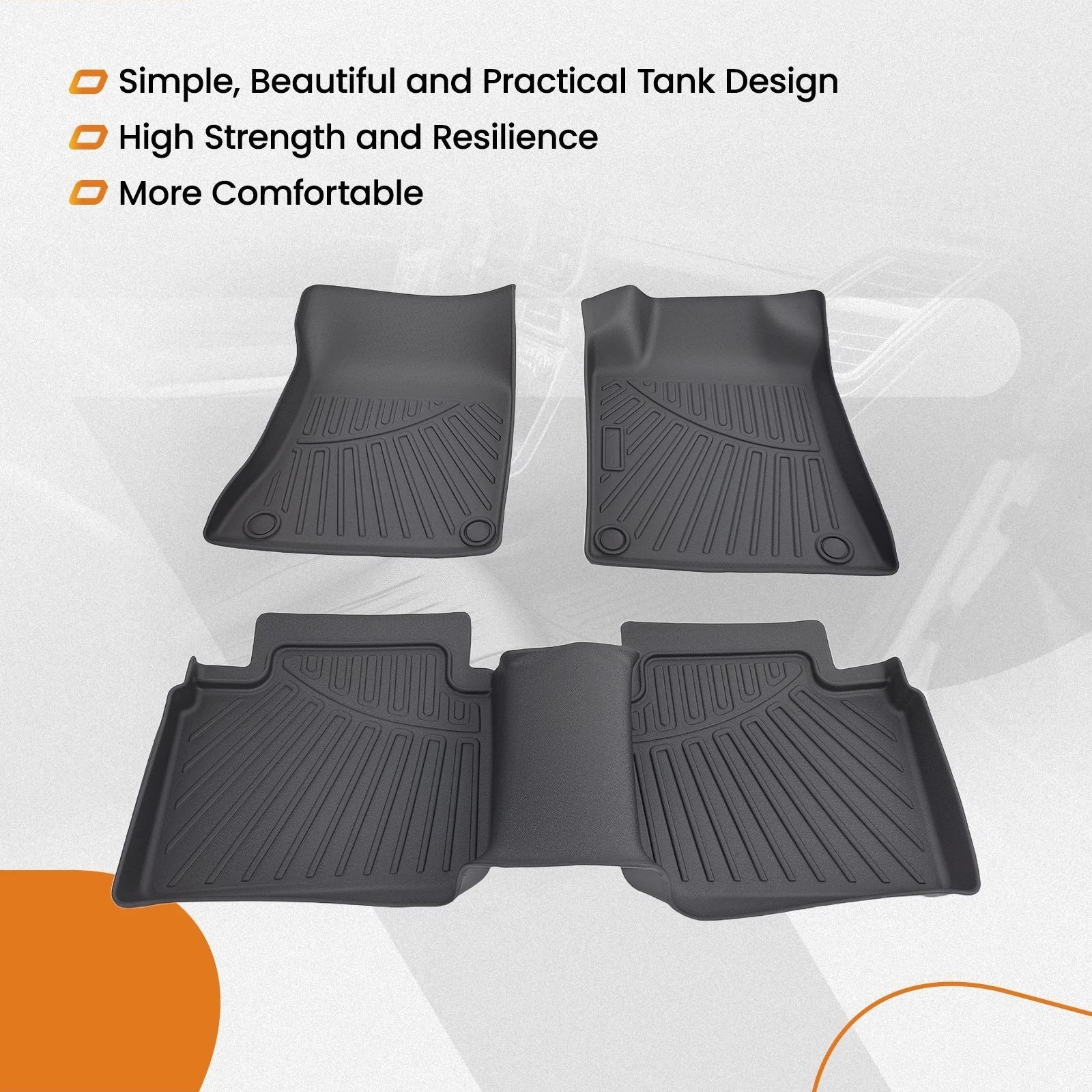 Black TPE Floor Mats Liner for Nissan Altima (2019–2025)