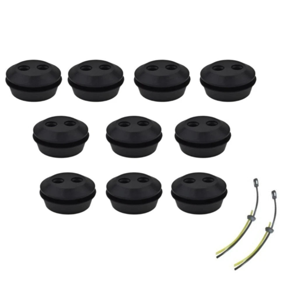 10pcs Fuel Tank Rubber Grommet 21.5mm 2 Hole for Trimmer Brush Cutter