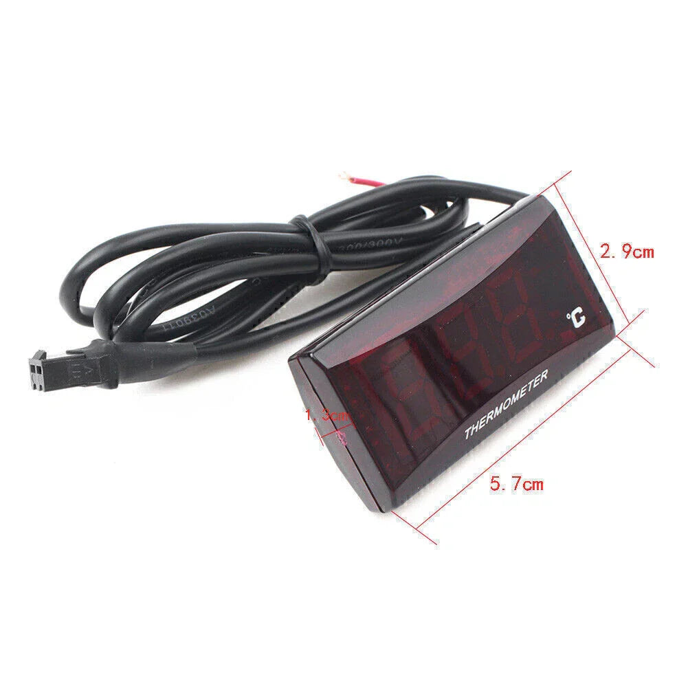 Digital Water Temperature Gauge for Racing Scooter - Red/Blue