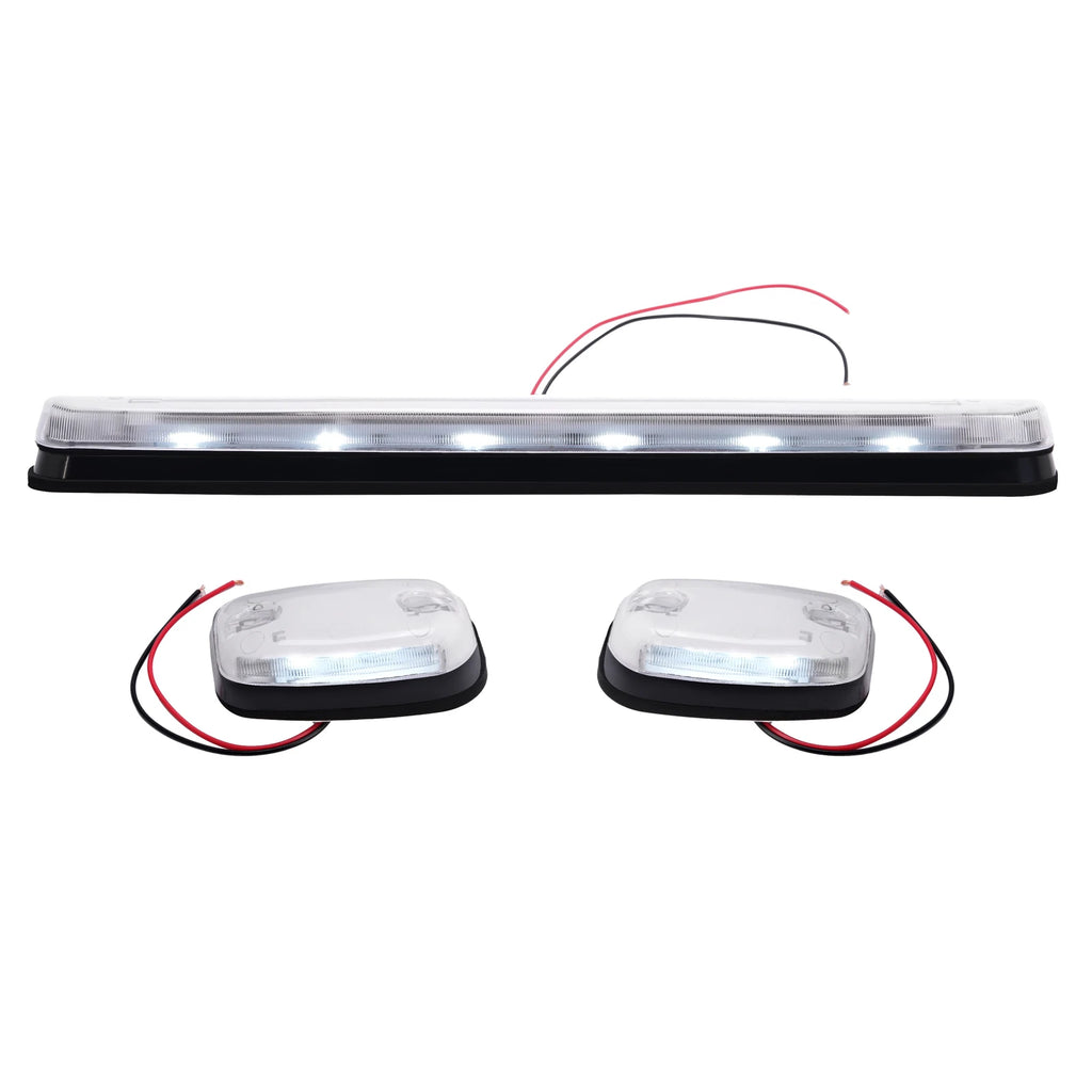 3Pcs White LED Cab Roof Marker Lights for Chevrolet Silverado 2500 3500