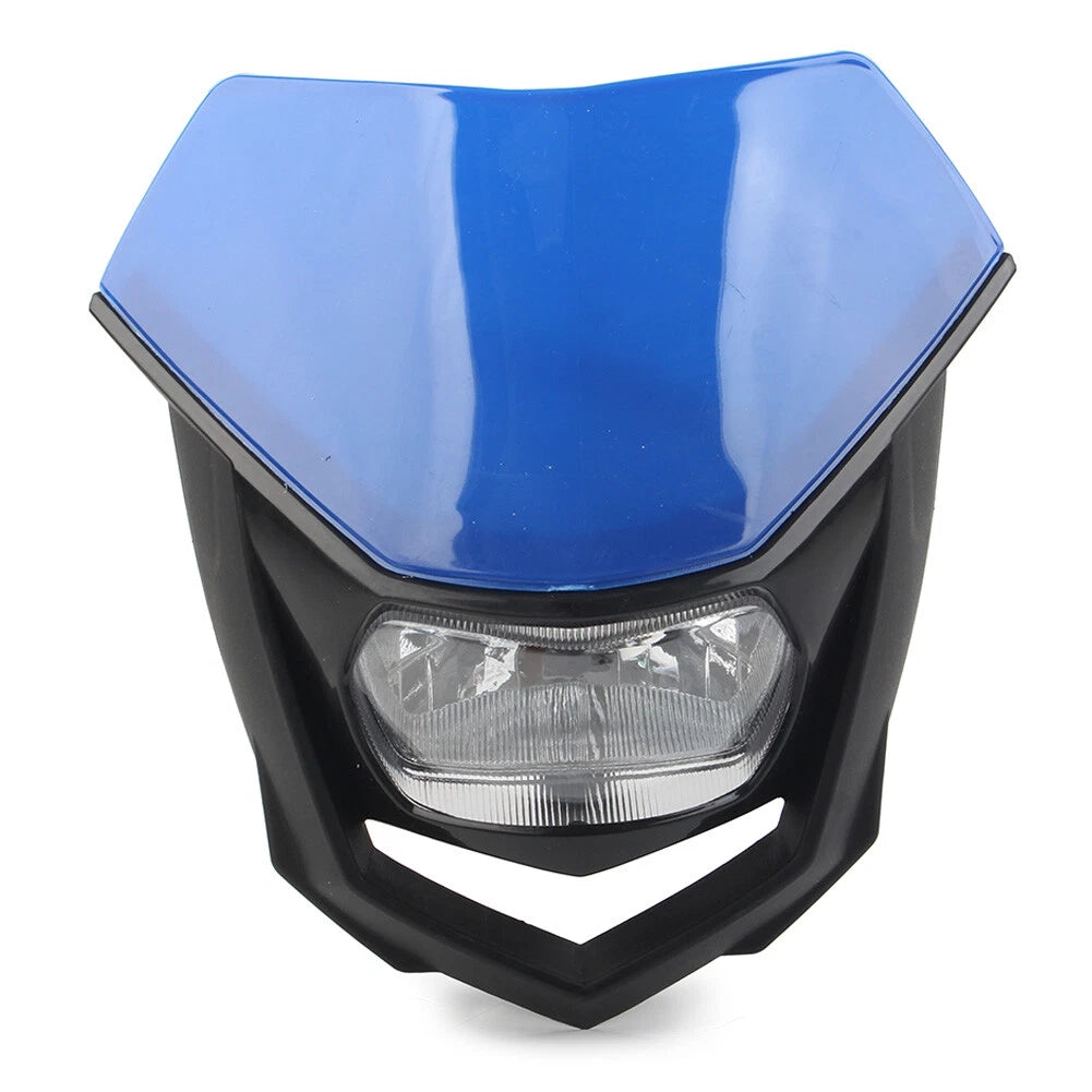 1 Pcs Blue Universal Headlight for Supermoto Dirt Bike (Fits )