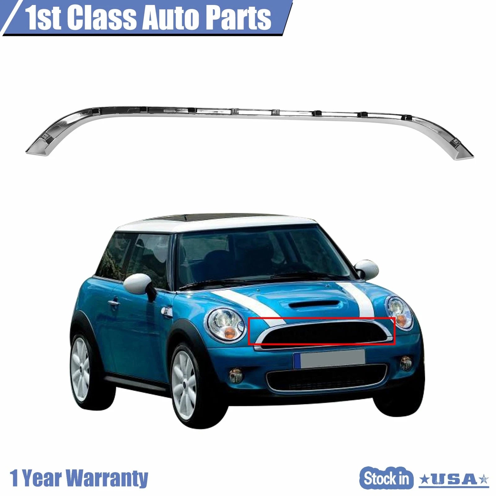 Chrome Hood Molding Trim for Mini Cooper (2007–2015)