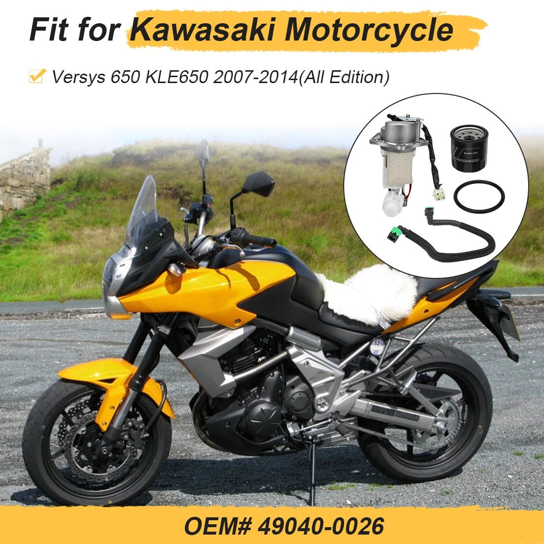 Fuel Pump Hose Oil Filter Assembly for Kawasaki Versys 650 (2007–201)